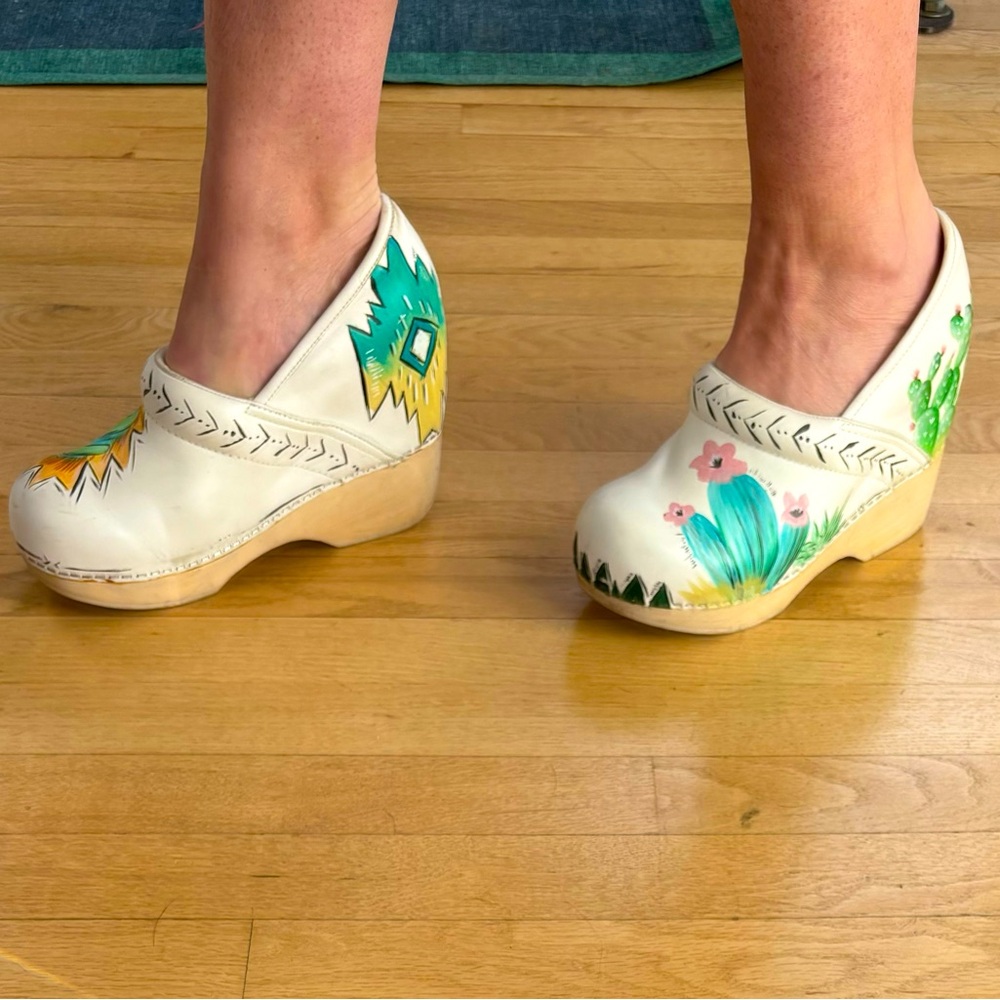 Jeffery Campbell Southwestern bespoke clogs 9M